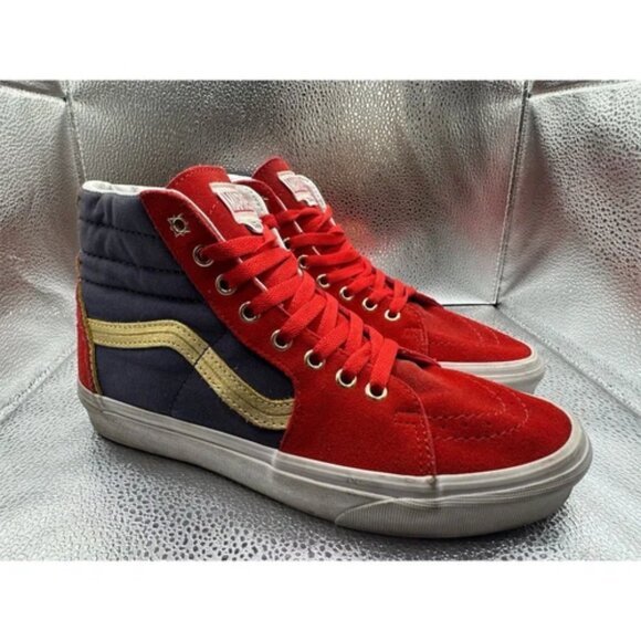 Vans x Marvel Captain Marvel SK8-Hi Sneakers Unisex Size 7 Multicolor - Picture 1 of 11